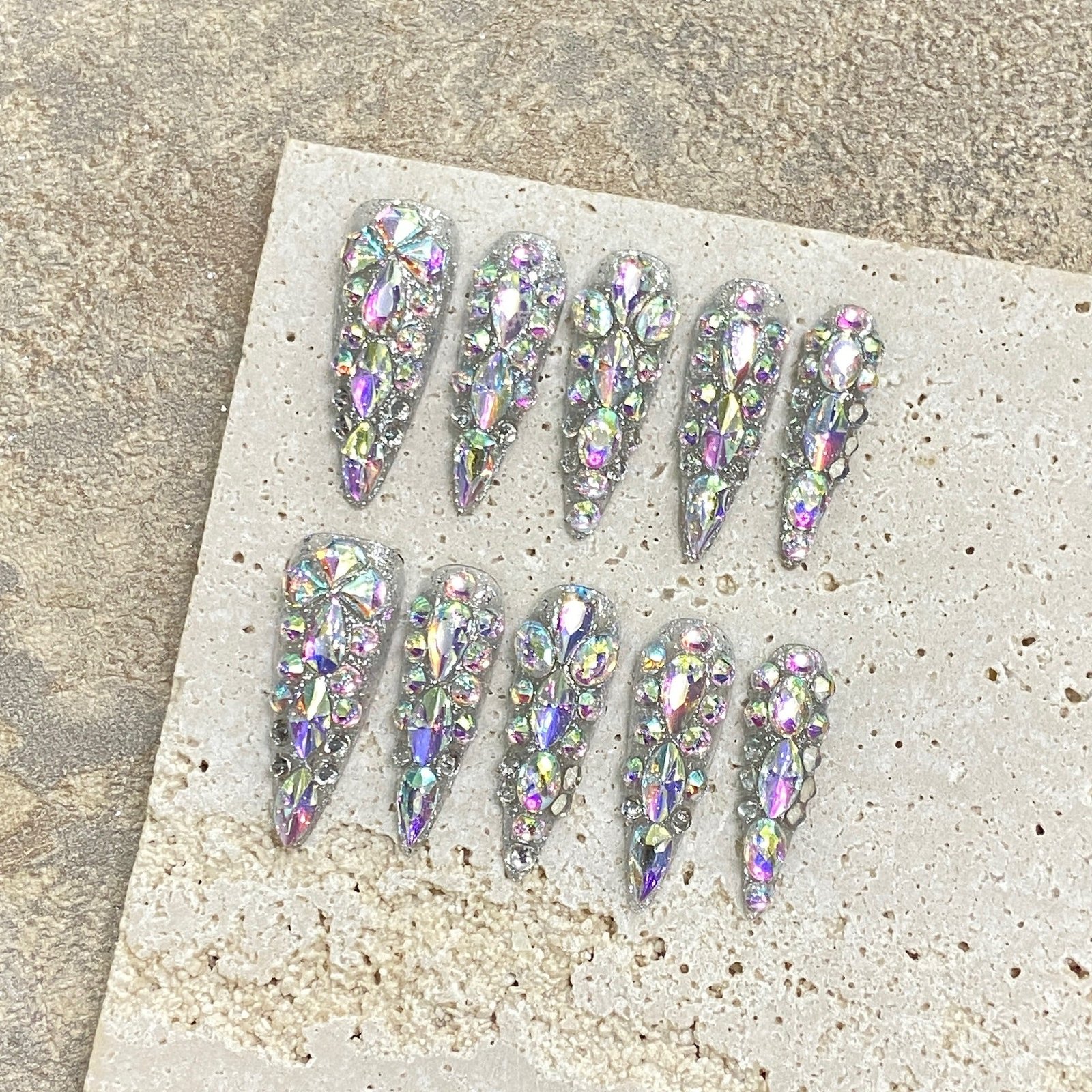 Cleopatra Crystal Explosion Luxury Press On Nails