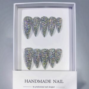 Full Crystal Glitter Stiletto Press On Nails