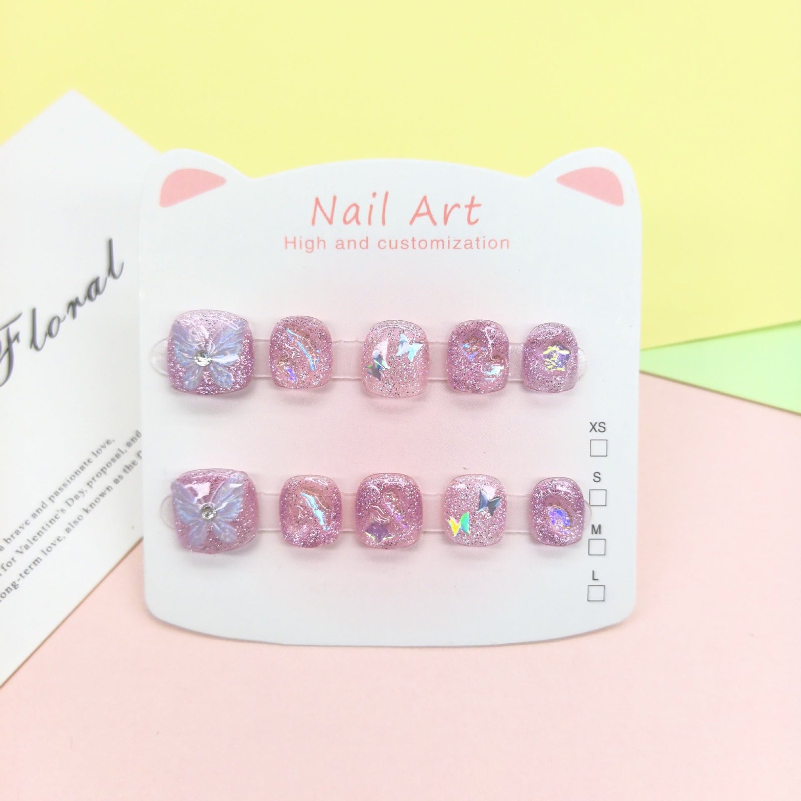 Christmas Cartoon Cute Kids Press On Nails Holiday Set – Image 8
